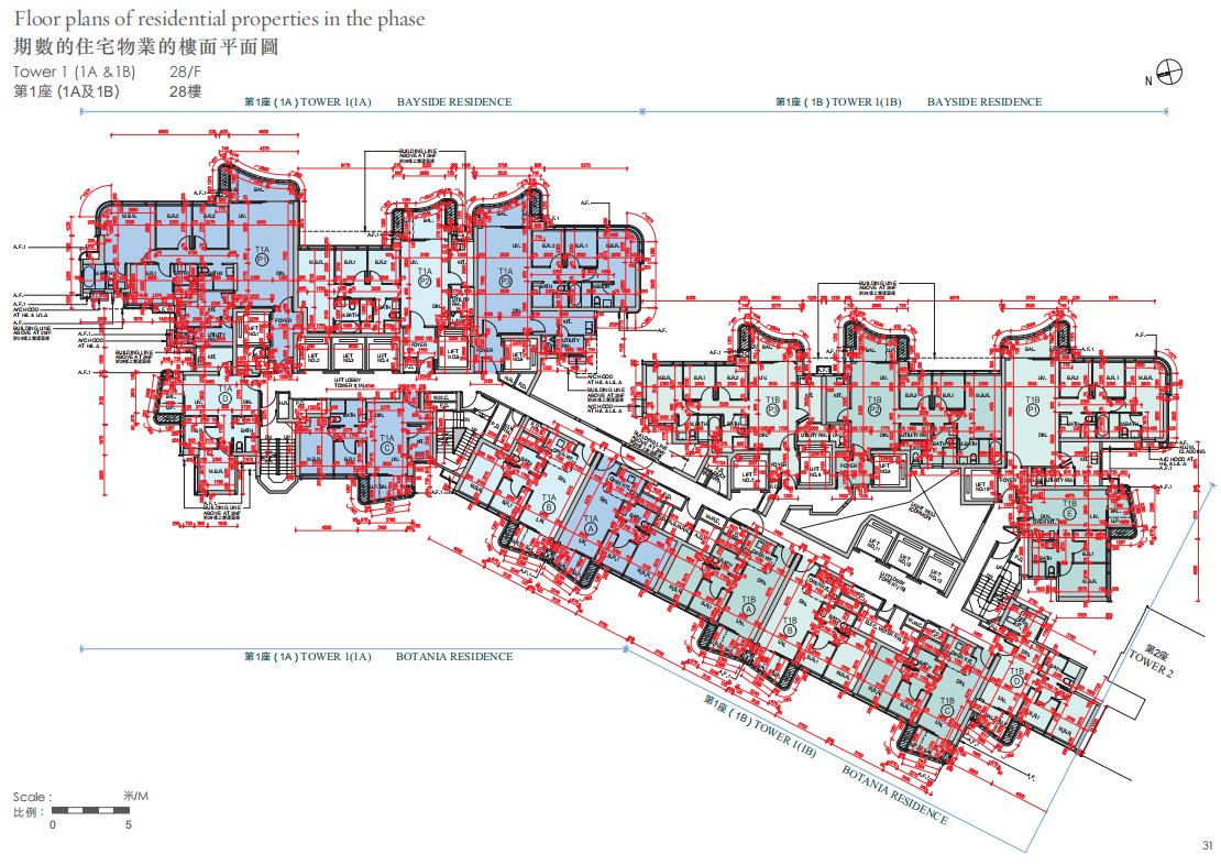 滶晨 平面圖則 實用408-3120呎戶型分布