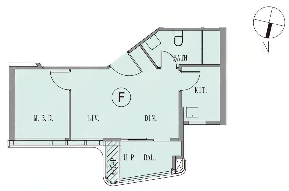 滶晨 1房戶型圖則
